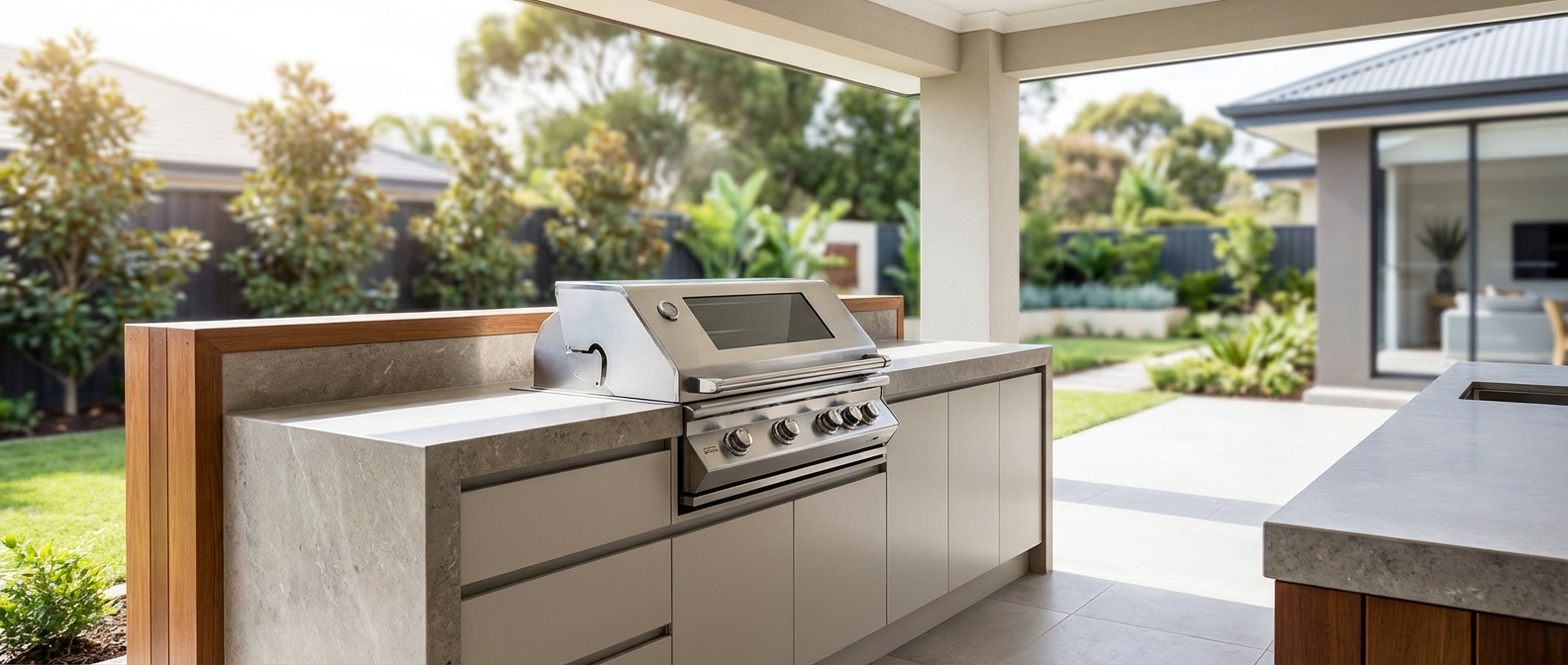 Inbuilt BBQs for Perth Alfresco Kitchens: Design, Materials, Costs and Compliance